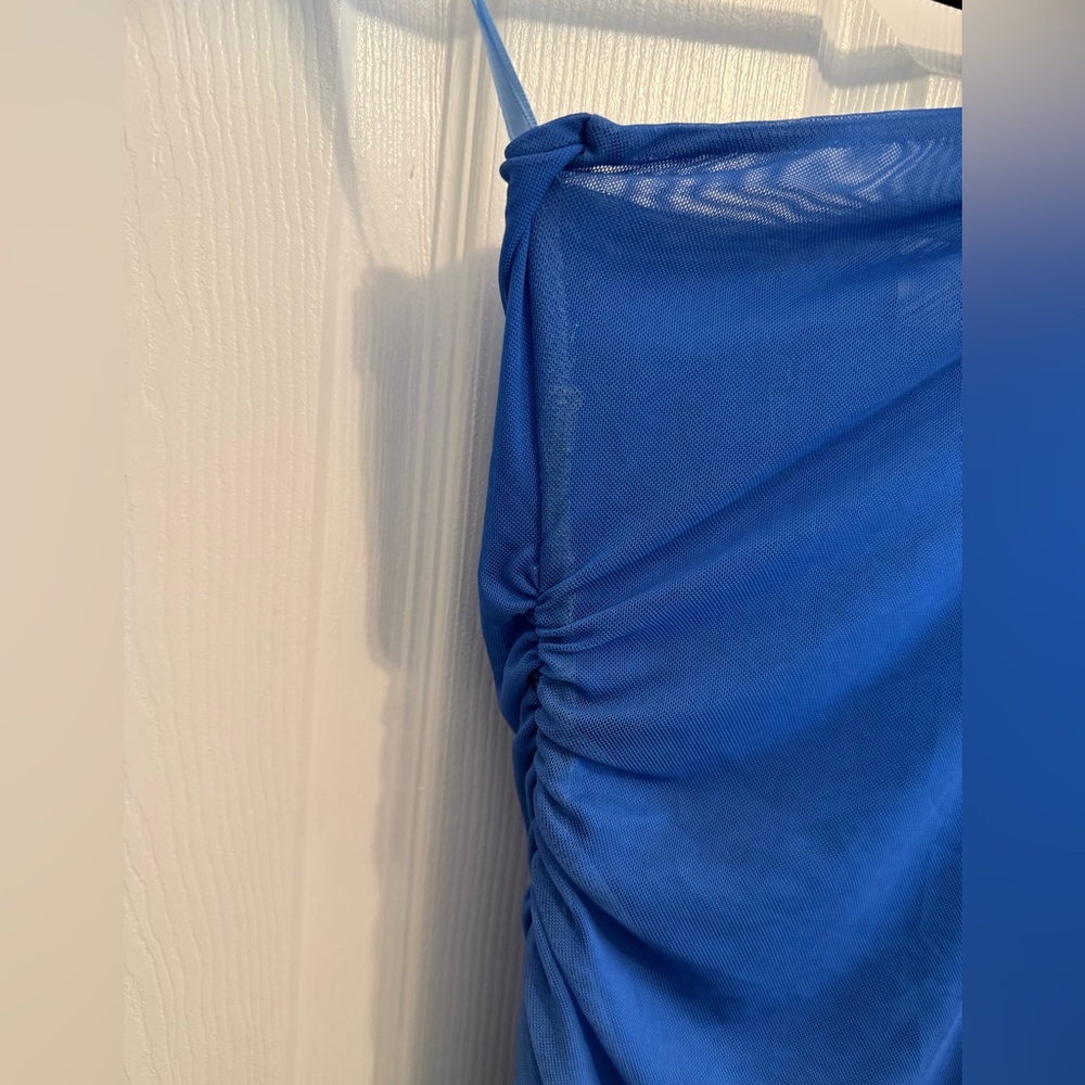 Runaway the Label Blue Green Yellow Ombre One-Shoulder Dress (size Medium) - Picture 4 of 8